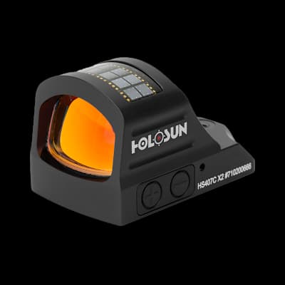 407C X2 - 2 MOA Red Dot Solar Powered Reflex Sight